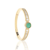 Emerald Wedding Band