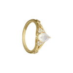 Moonstone Diamond Ring