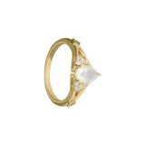 Moonstone Diamond Ring