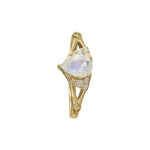 Moonstone Diamond Ring