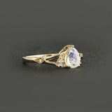 Moonstone Diamond Ring
