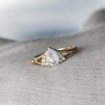 Moonstone Diamond Ring