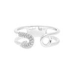Diamond Safety Pin Ring