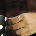 Diamond Safety Pin Ring