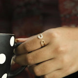 Diamond Safety Pin Ring