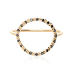 Noir Open Circle Ring