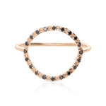Noir Open Circle Ring