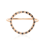 Noir Open Circle Ring