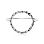 Noir Open Circle Ring