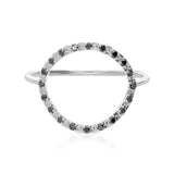 Noir Open Circle Ring