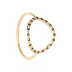 Noir Open Circle Ring