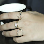 Noir Open Circle Ring