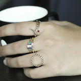 Noir Open Circle Ring