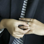 Noir Open Circle Ring