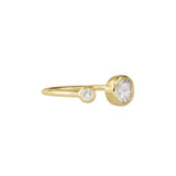 Dreamy Moonstone and Diamond Open Cuff Ring