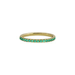 Multi Emerald Wedding Band