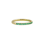 Multi Emerald Wedding Band