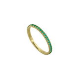 Multi Emerald Wedding Band