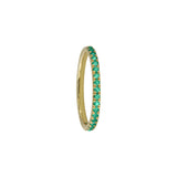 Multi Emerald Wedding Band