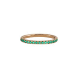 Multi Emerald Wedding Band