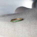 Multi Emerald Wedding Band