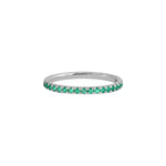 Multi Emerald Wedding Band