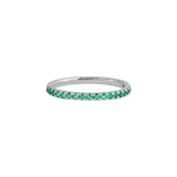 Multi Emerald Wedding Band