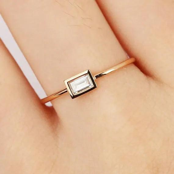Neptune Baguette Diamond Ring