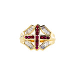 Ruby Cross Men Ring