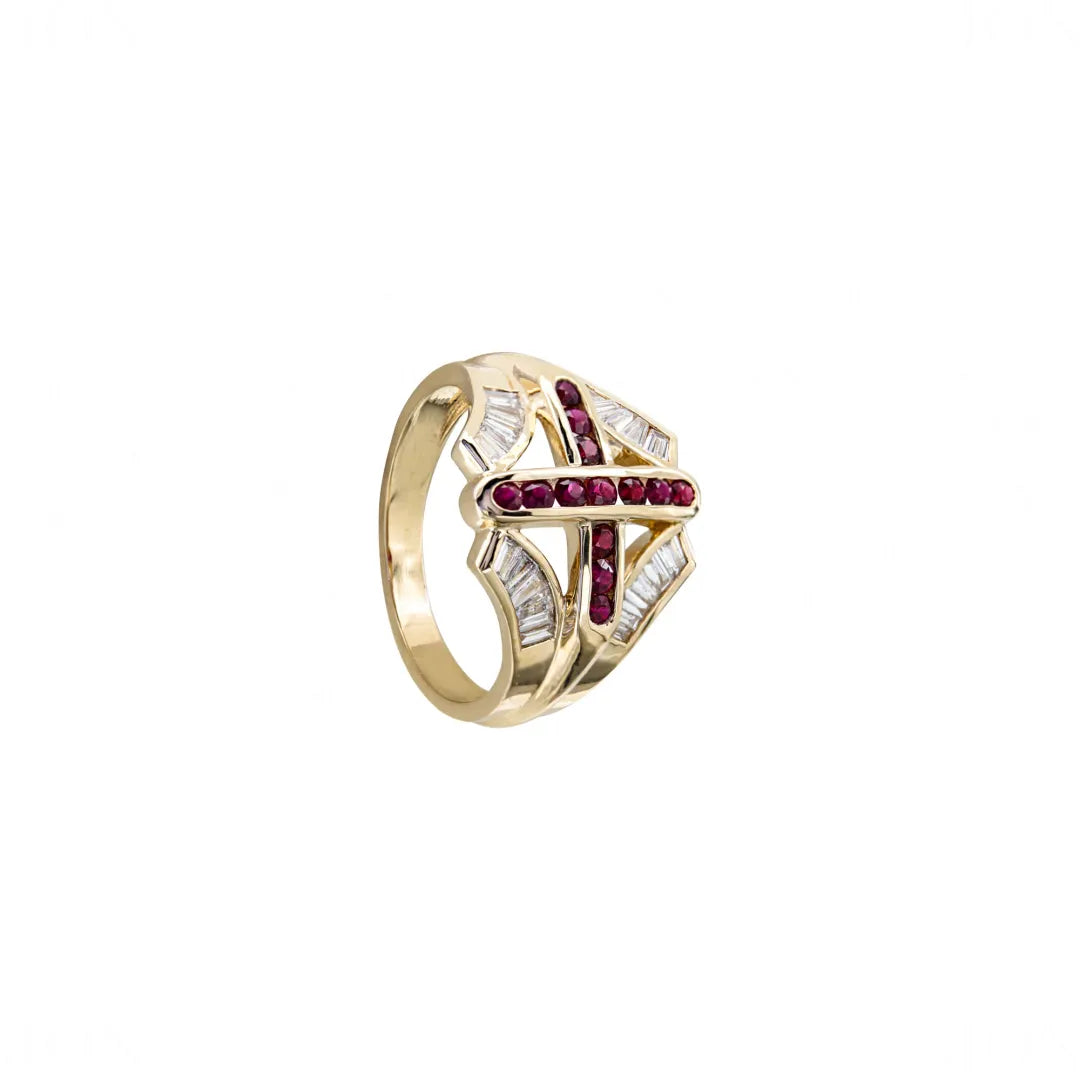 Ruby Cross Men Ring