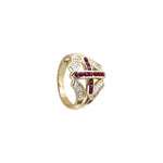 Ruby Cross Men Ring