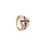 Ruby Cross Men Ring