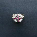 Ruby Cross Men Ring