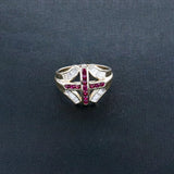 Ruby Cross Men Ring