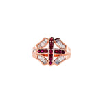 Ruby Cross Men Ring