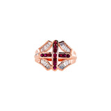 Ruby Cross Men Ring