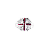 Ruby Cross Men Ring