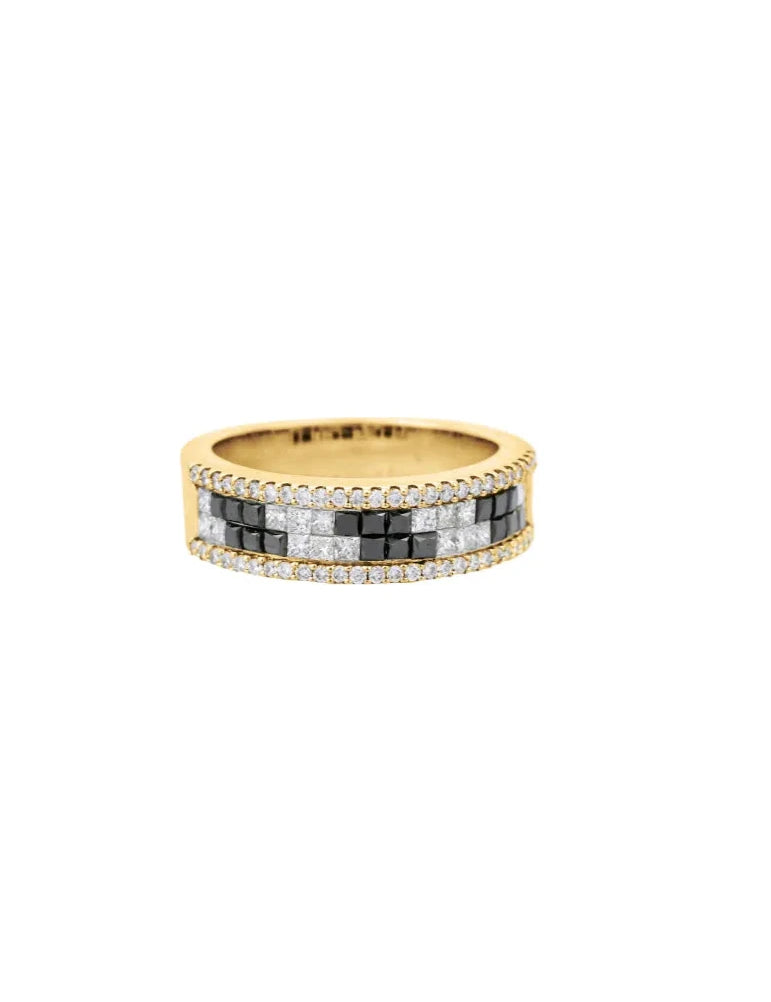 Black n White Diamond Band