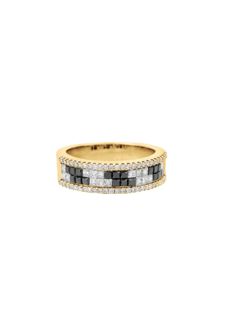 Black n White Diamond Band