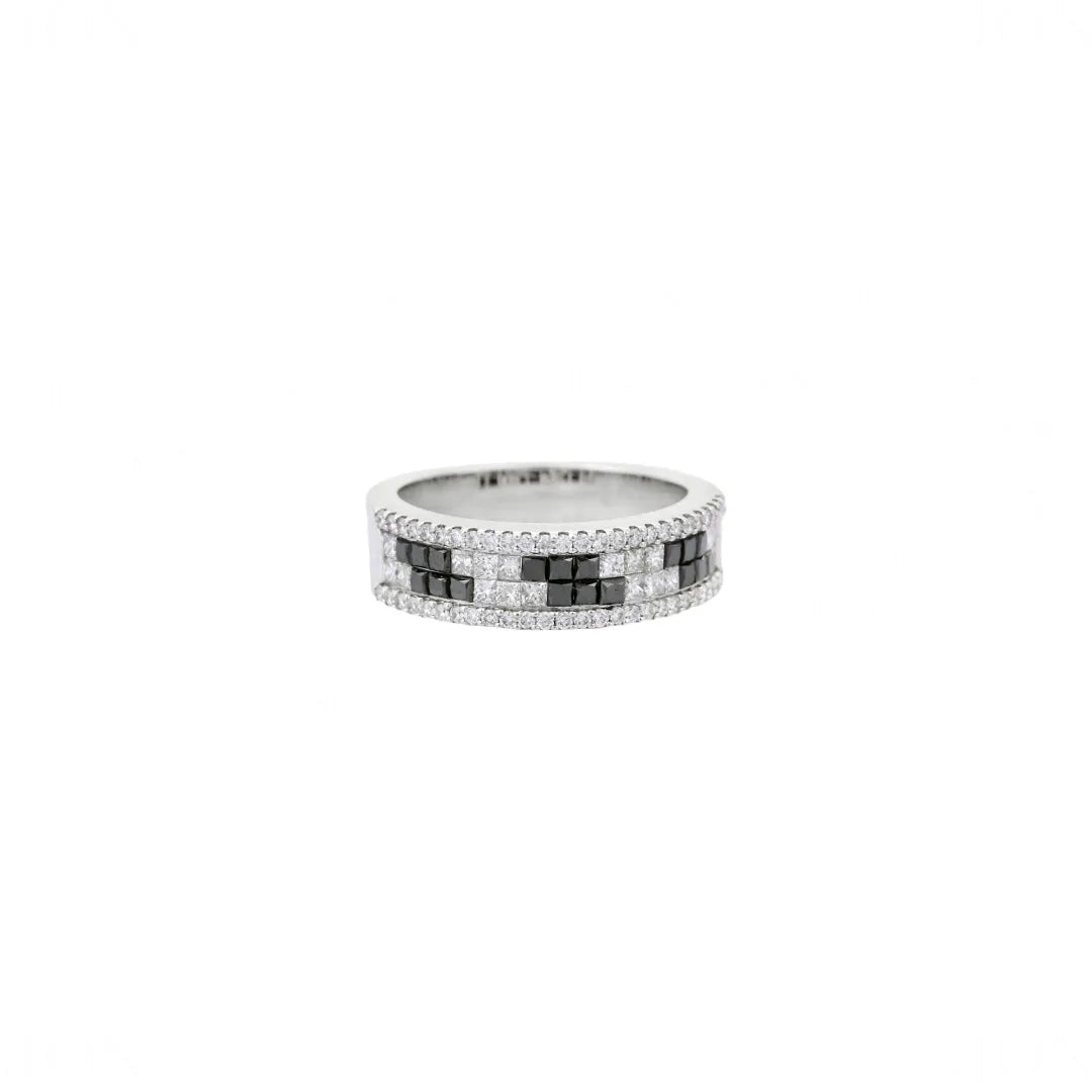 Black n White Diamond Band