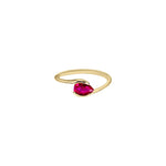 Pear Ruby Stack Ring