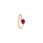 Pear Ruby Stack Ring