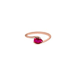 Pear Ruby Stack Ring