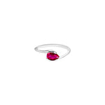Pear Ruby Stack Ring