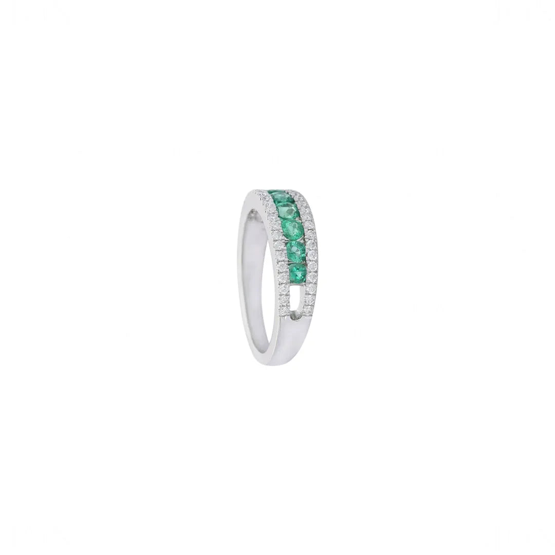 Diamond Emerald Band
