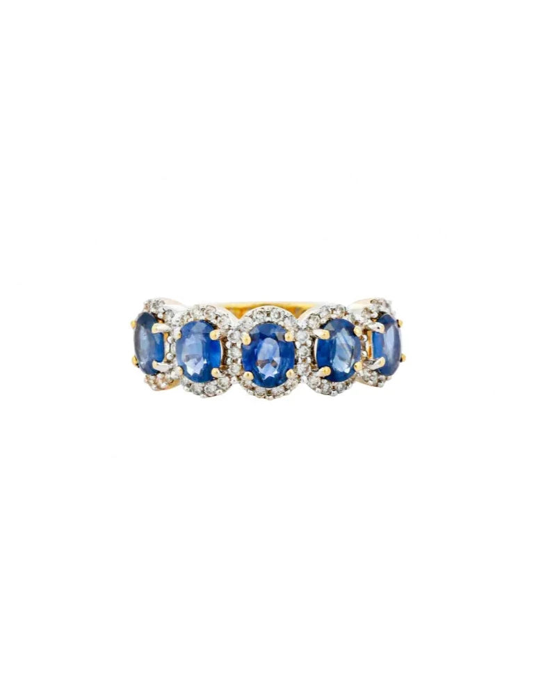 Blue Sapphire Oval Ring