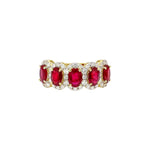 Ruby Diamond Oval Ring