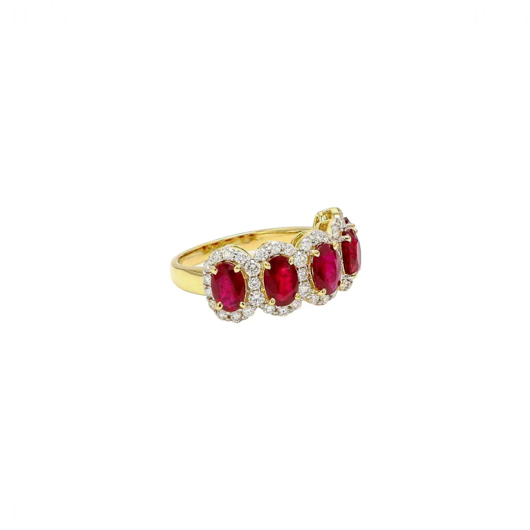 Ruby Diamond Oval Ring