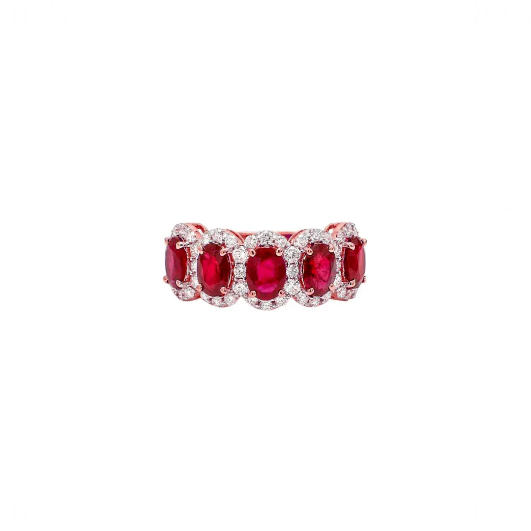 Ruby Diamond Oval Ring