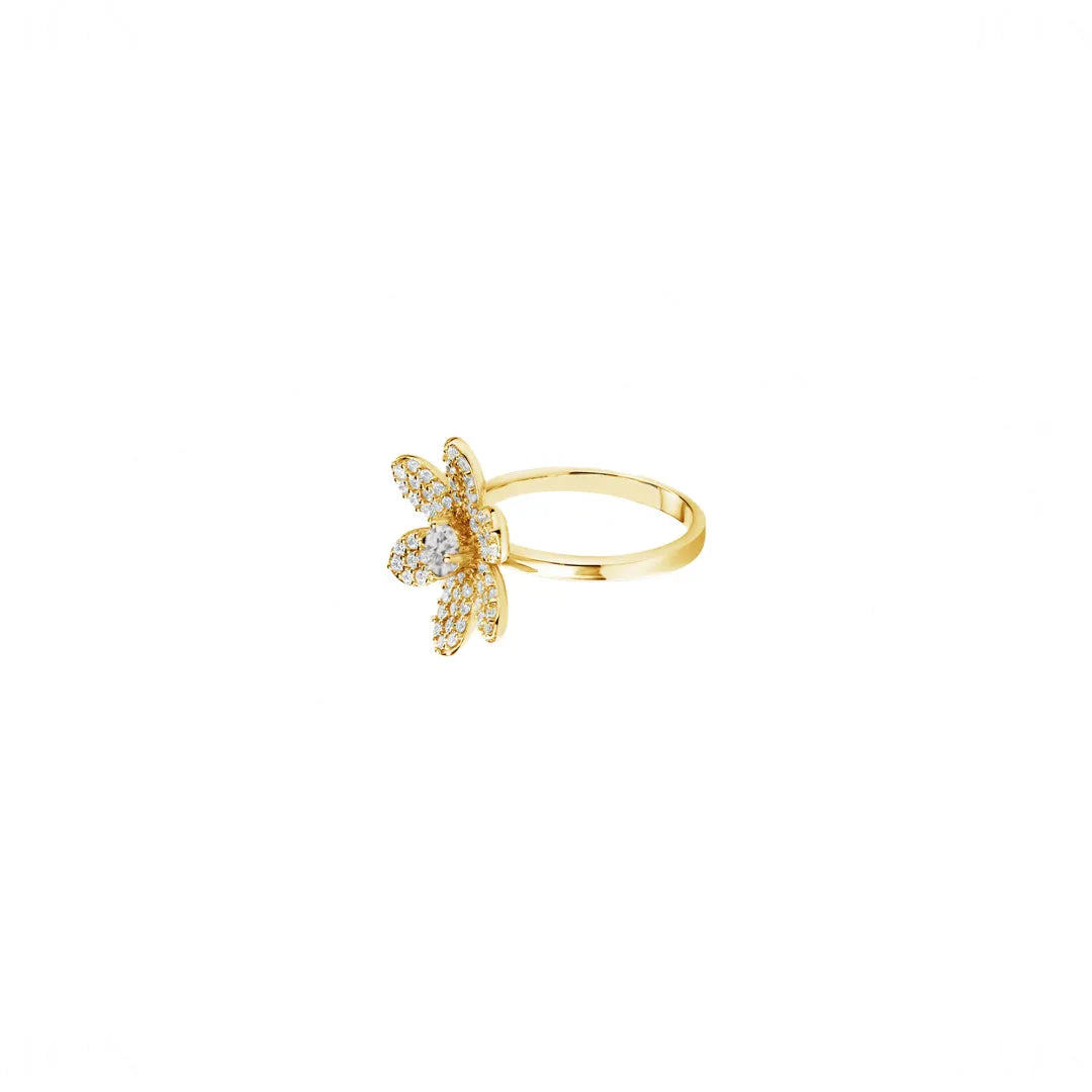 Diamond Flower Ring
